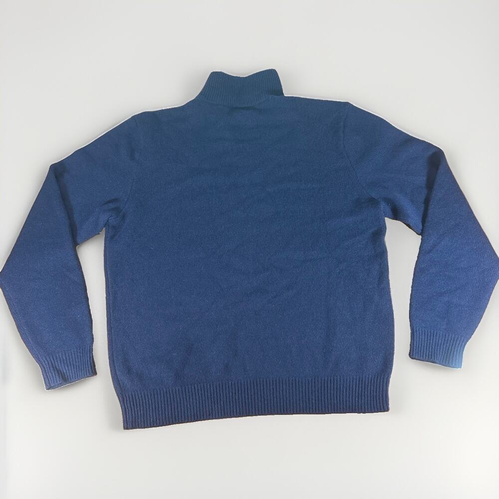 Vtg Polo Ralph Lauren 100% Cashmere Quarter Zip Sweater Navy Blue Men’s Large L - Picture 3 of 11